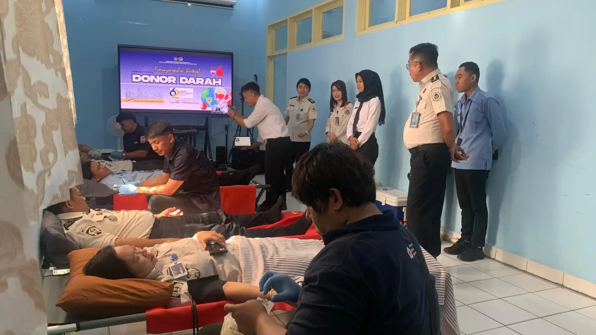 Aksi donor darah dalam rangka memperingati Hari Bakti Pemasyarakatan (HBP) ke-62, Selasa (7/4/2026).(DITJENPAS SULTENG)