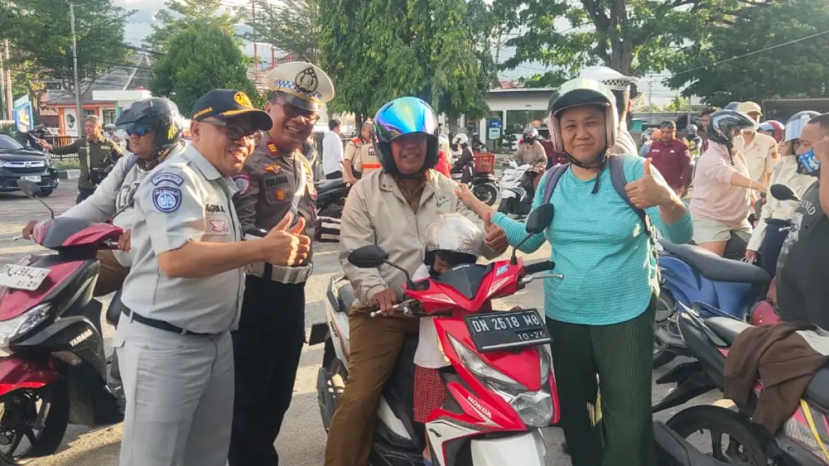 Hari kedua operasi gabungan di Palu di pusatkan di depan Samsat &nbsp;Jalan Kartini.