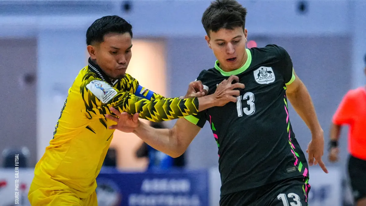 Timnas futsal Australia menang telak 13-1 atas Brunei Darussalam pada lanjutan Grup B ASEAN Futsal Championship 2026 Thailand, Selasa (7/4/2026).(Twitter/@AseanFutsal)