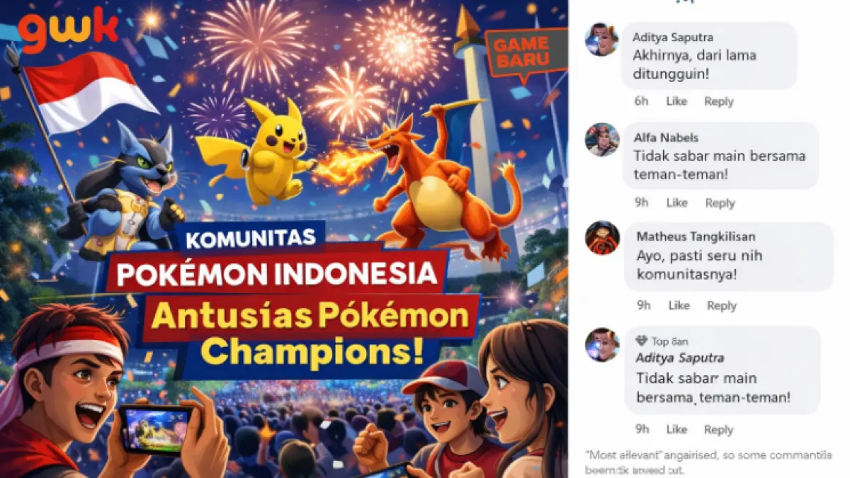 ANTUSIAS: Komunitas Indonesia menyambut baik Pokemon Champions. Terlihat dalam unggahan di Medsos.(Foto: Ilustrasi AI)