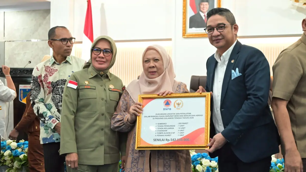 Wagub Sulteng Reny Lamadjido menerima kunjungan Komisi VIII DPR RI di Kantor Gubernur. (Ro. Adpim Sulteng)