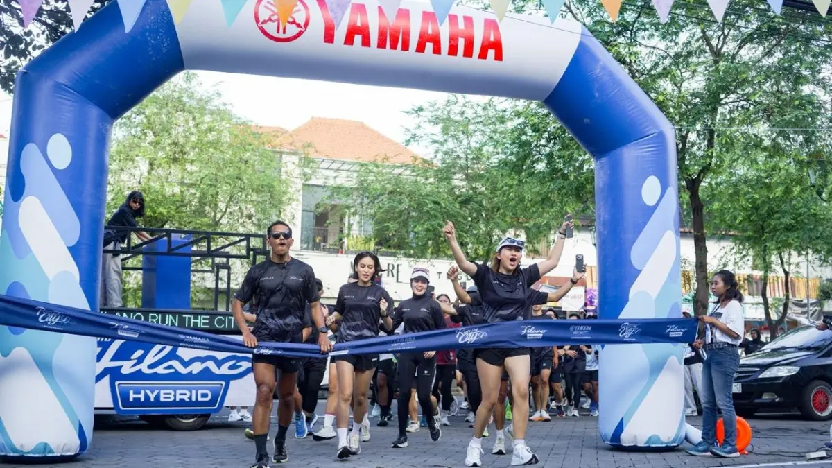 Yamaha kembali menunjukkan komitmennya dalam mendukung gaya hidup sehat dan aktif melalui acara Run The City by Grand Filano Hybrid.(DOK YAMAHA)