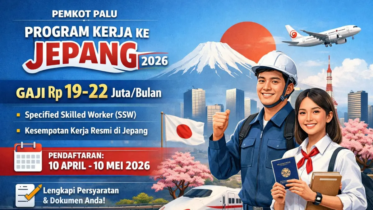 Ilustrasi program kerja ke Jepang skema SSW yang dibuka Pemkot Palu dengan gaji hingga Rp22 juta per bulan.
