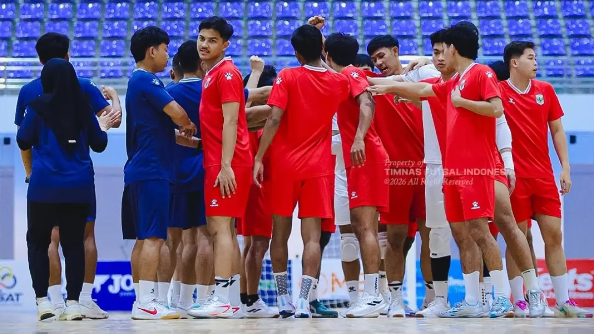 Timnas Futsal Indonesia bersiap menghadapi laga krusial melawan Vietnam pada babak semifinal ASEAN Futsal Championship 2026, Jumat (10/4/2026).(Instagram/@timnasfutsal)
