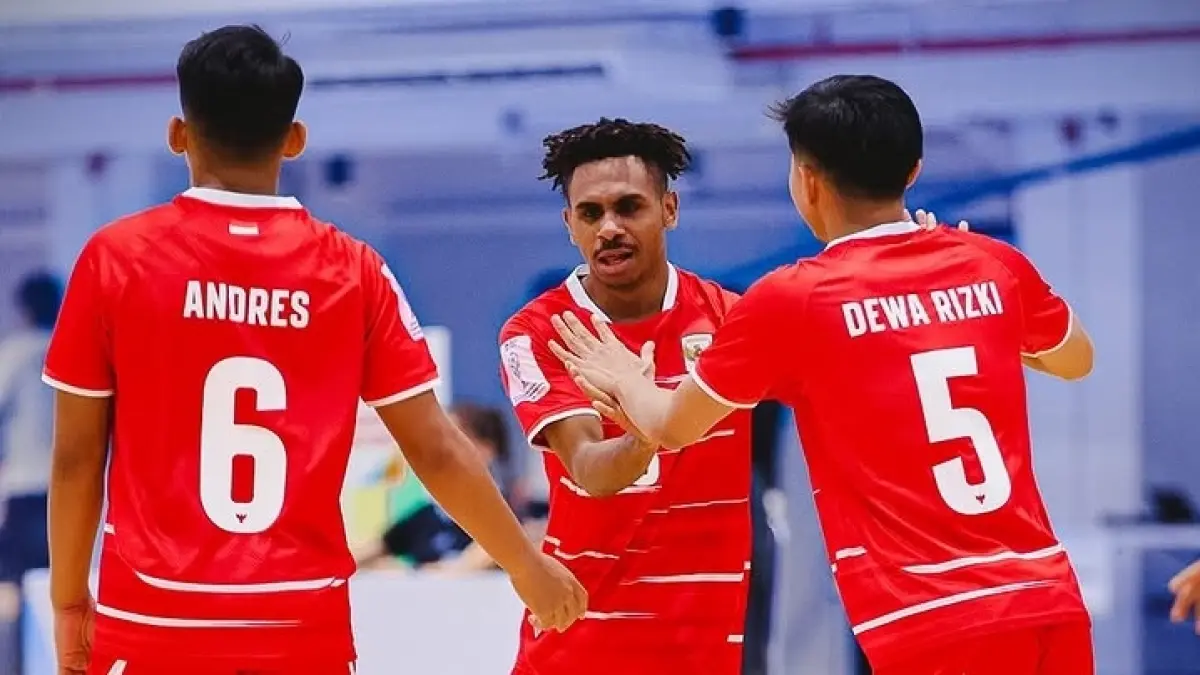 Timnas Futsal Indonesia unggul 2-0 atas Vietnam pada babak pertama semifinal ASEAN Futsal Championship 2026 di Nonthaburi Hall, Thailand, Jumat (10/4/2026).(Instagram/@timnasfutsal)