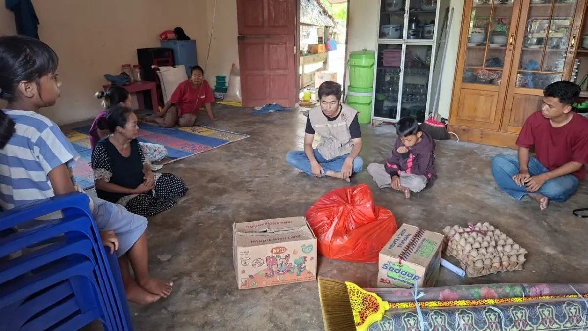Penyaluran bantuan kepada korban kebakaran yang terjadi pada 8 April 2026 lalu.(DOK)