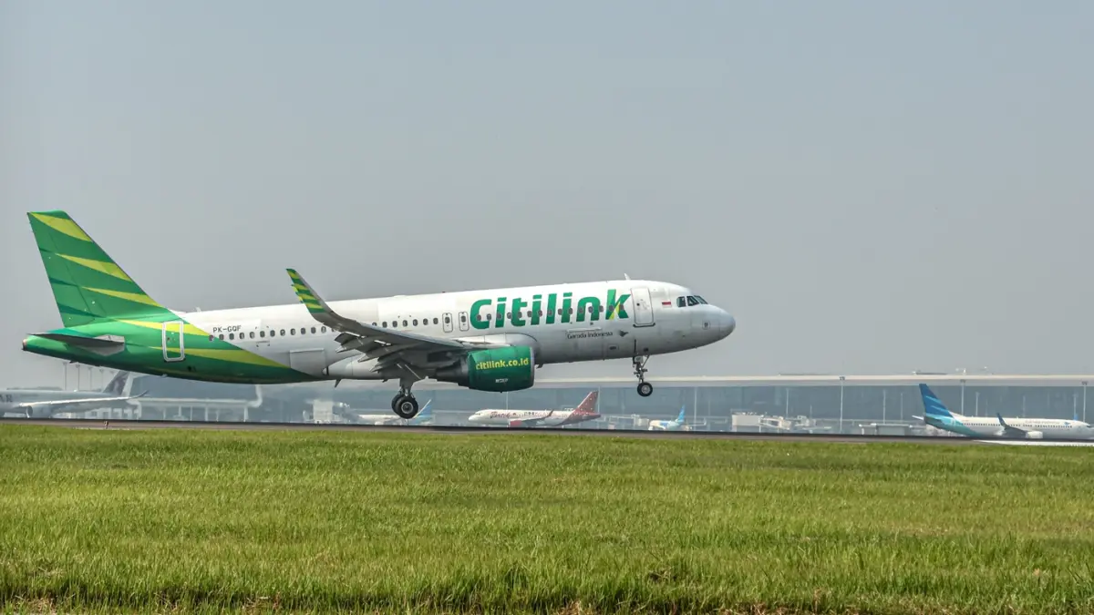 Ilustrasi pesawat Citilink. (Hanung Hambara/Jawa Pos)