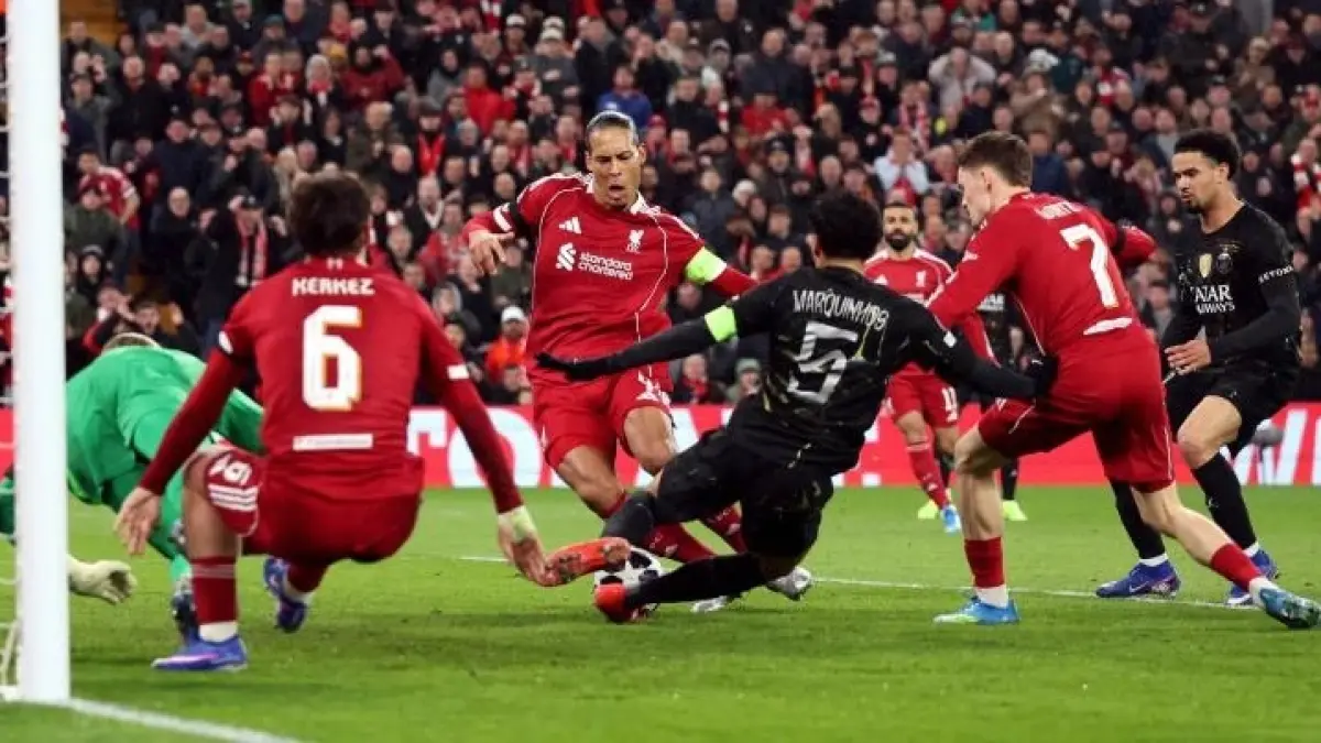 Liverpool tersingkir dari Liga Champions 2025/26 setelah kalah 0-2 dari Paris Saint-Germain (PSG) pada leg kedua perempat final di Anfield, Rabu (15/4/2026) dini hari WIB.(Twitter/@LFC)
