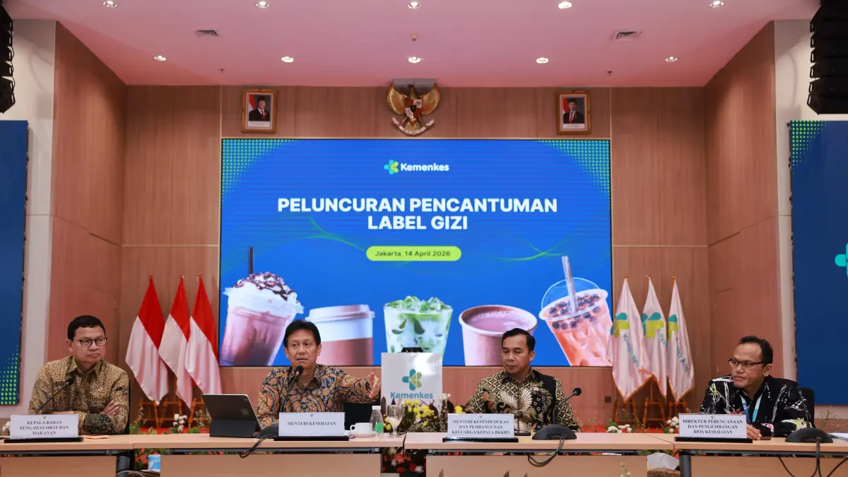 ATURAN BARU: Kemenkes saat melakukan peluncuran aturan pencantuman Label Gisi. FOTO: DOK. KEMENKES