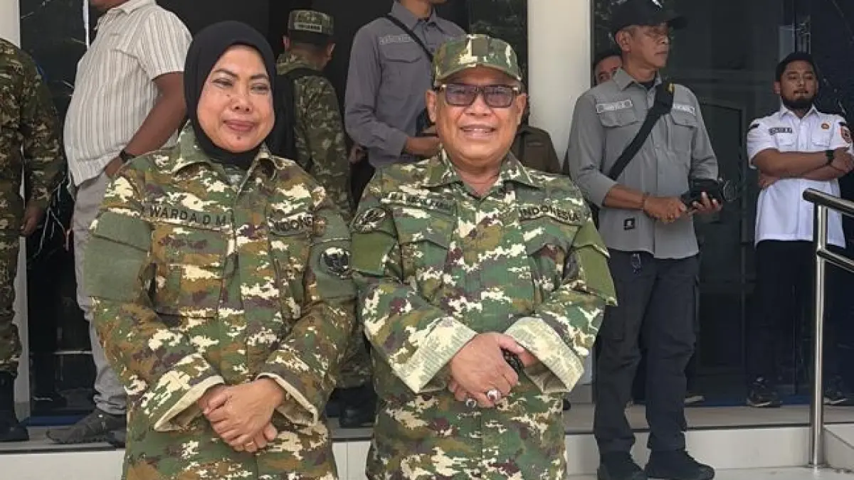 IKUT RETRET: Ketua DPRD Kabupaten Morowali Utara, Hj. Wardah Mamala, mengikuti pendidikan (retret) di lembah Tidar Akmil, Magelang.(FOTO: ISTIMEWA/RADAR PALU).