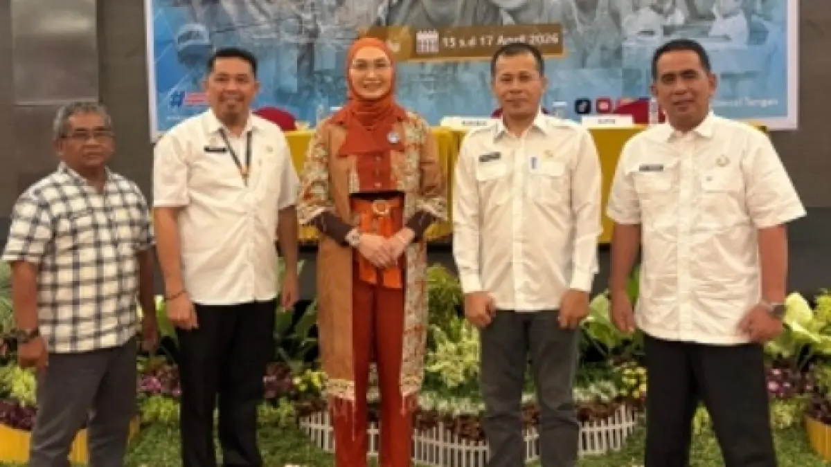 RAKOR: Bunda PAUD Kabupaten Buol, Shinta Andriani Ningsih, mengikuti rakor penanganan anak tidak sekolah tingkat Provinsi Sulawesi Tengah, di Palu 15 - 17 April 2026.(FOTO: DINAS KOMINFO BUOL/RADAR PALU).