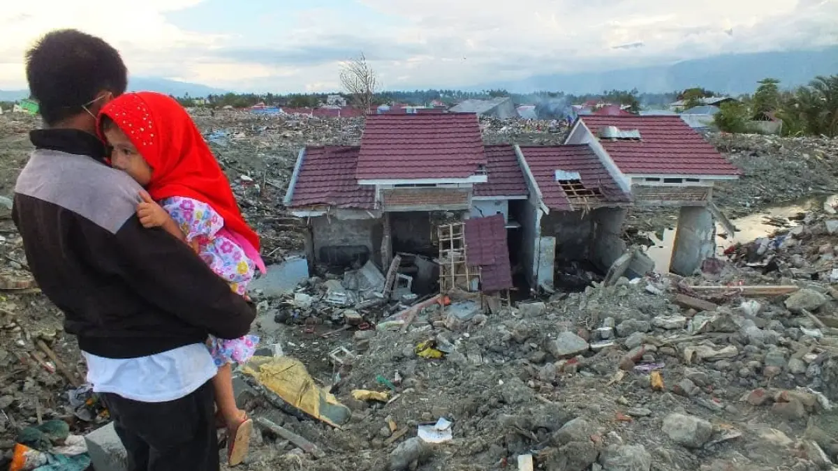 Peristiwa gempa besar yang mengguncang Palu pada 2018.(Foto: Mugni Supardi)