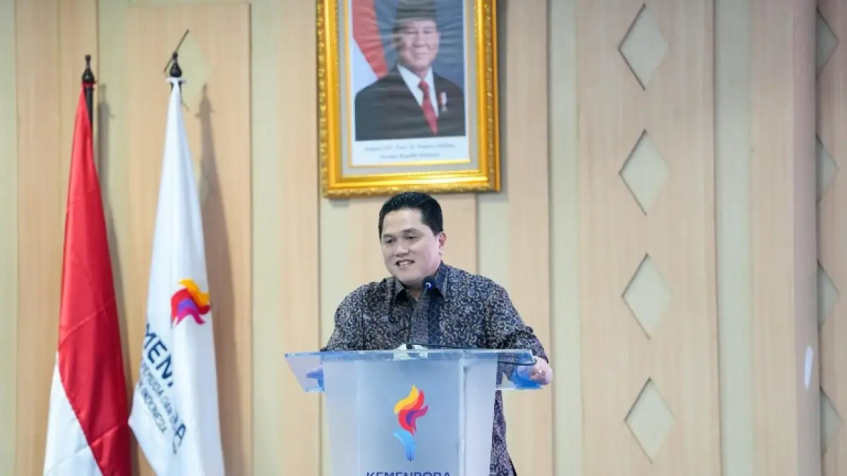 Menpora RI Erick Thohir, menyambut baik peningkatan kapasitas sumber daya manusia (SDM) melalui program beasiswa keolahragaan.(foto:Andre/kemenpora.go.id)
