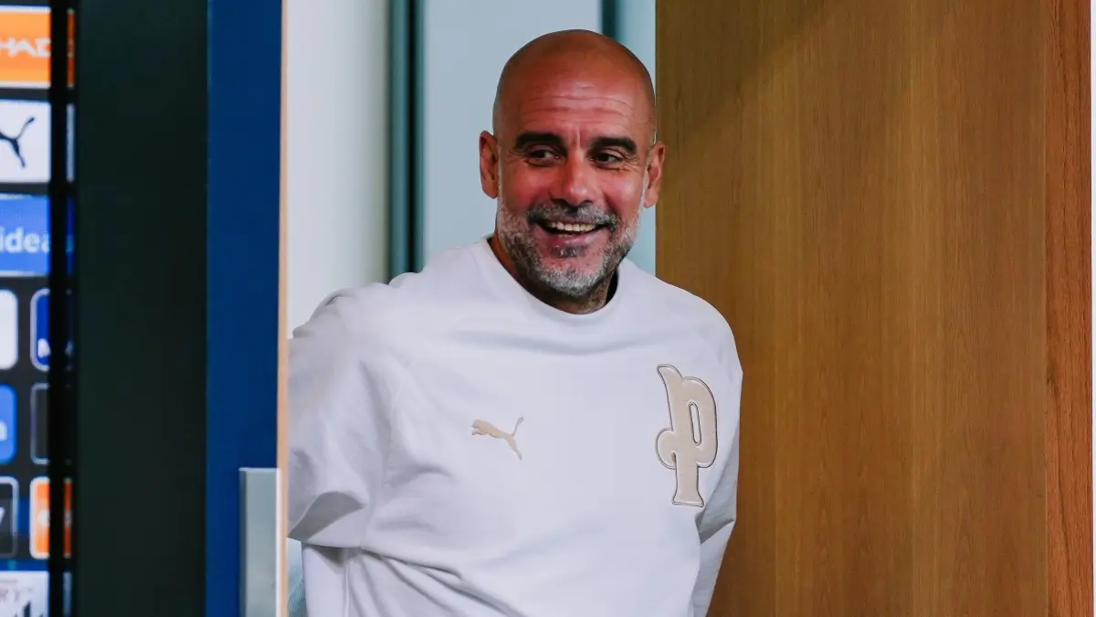 Pep Guardiola.(Twitter/@ManCity)