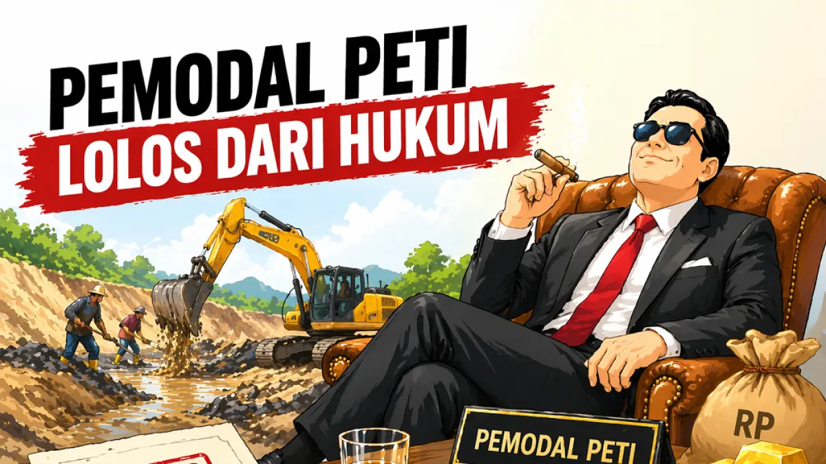 Ilustrasi pemodal tambang emas ilegal