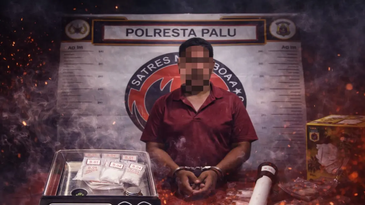 Satresnarkoba Polresta Palu Tangkap Pengedar Narkoba di Kabupaten Sigi 