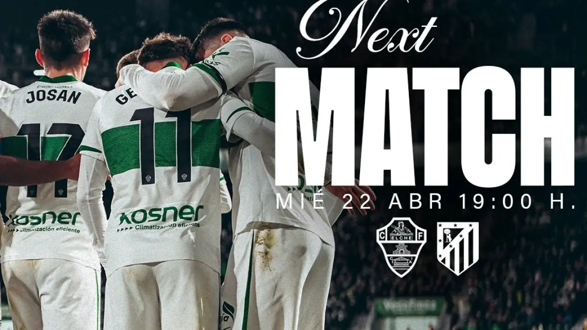 Elche CF akan menjamu Atletico Madrid dalam lanjutan LaLiga EA Sports pekan ke-33 di Stadion Martínez Valero, Rabu (22/4/2026) pukul waktu setempat.(Twitter/@elchecf)