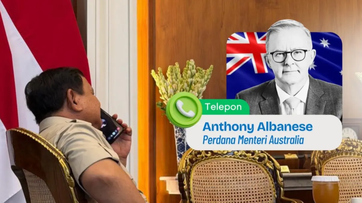 Momen strategis, Presiden Prabowo menerima telepon PM Australia yang membuka jalan ekspor urea Indonesia ke pasar global.(Media sosial @sekretariatkabinet)