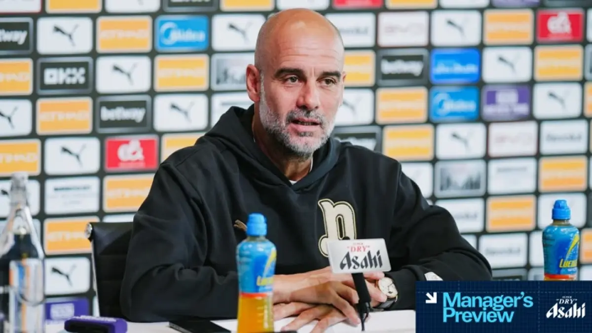 Pelatih Manchester City, Pep Guardiola.(Twitter/@ManCity)