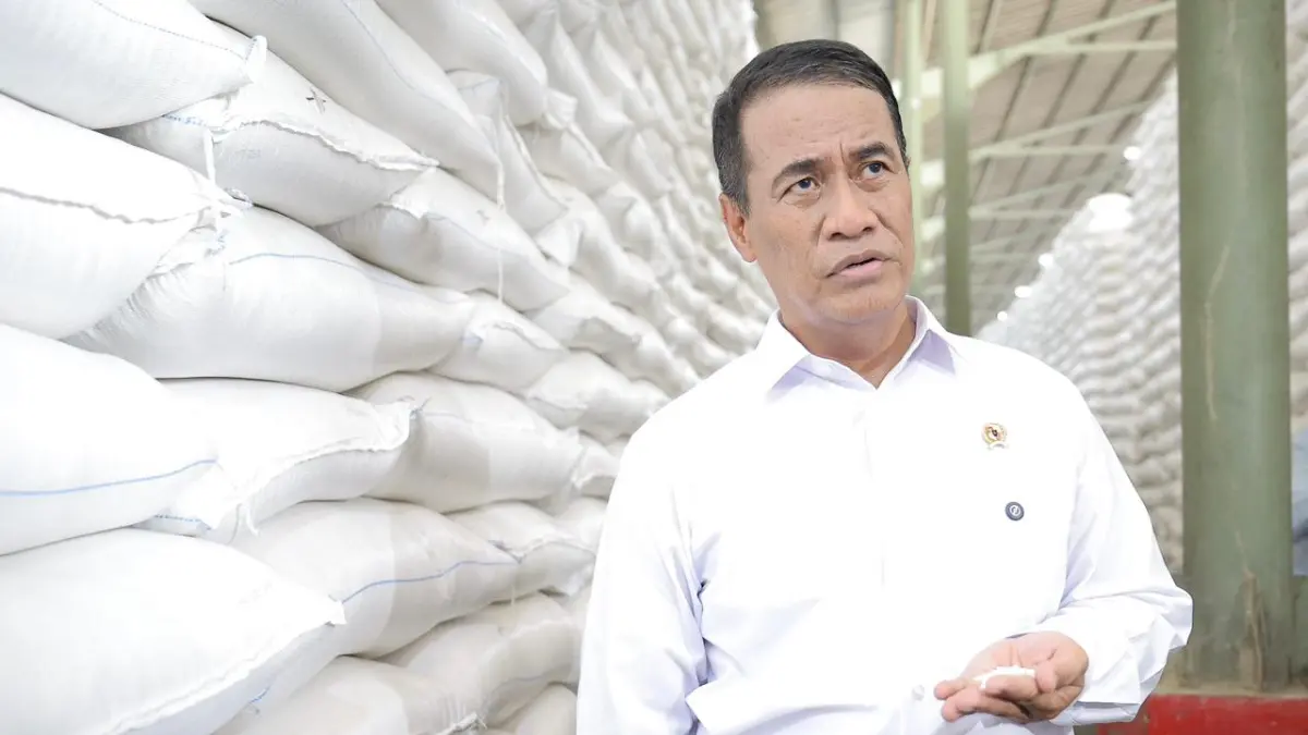 Mentan Amran menyebut stok beras nasional menembus 5 juta ton, tertinggi sepanjang sejarah Indonesia pada April 2026.