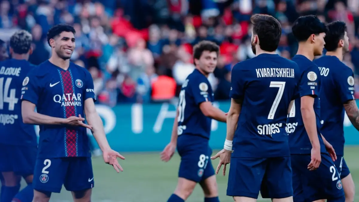 PSG menundukkan FC Nantes dengan skor meyakinkan 3-0, Kamis (23/4) dini hari WIB di Parc des Princes.(Twitter/@PSG_espanol)