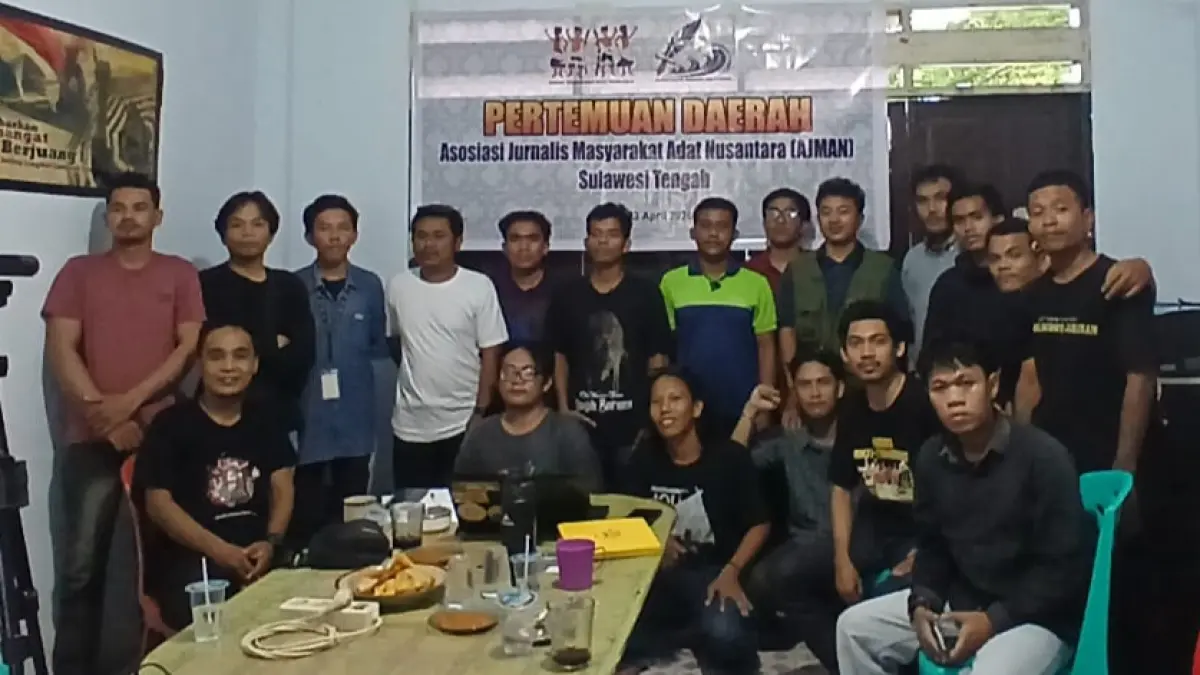 Peserta Pertemuan Daerah I AJMAN Sulawesi Tengah mengikuti rangkaian kegiatan pembentukan organisasi di Palu, Kamis (23/4/2026).