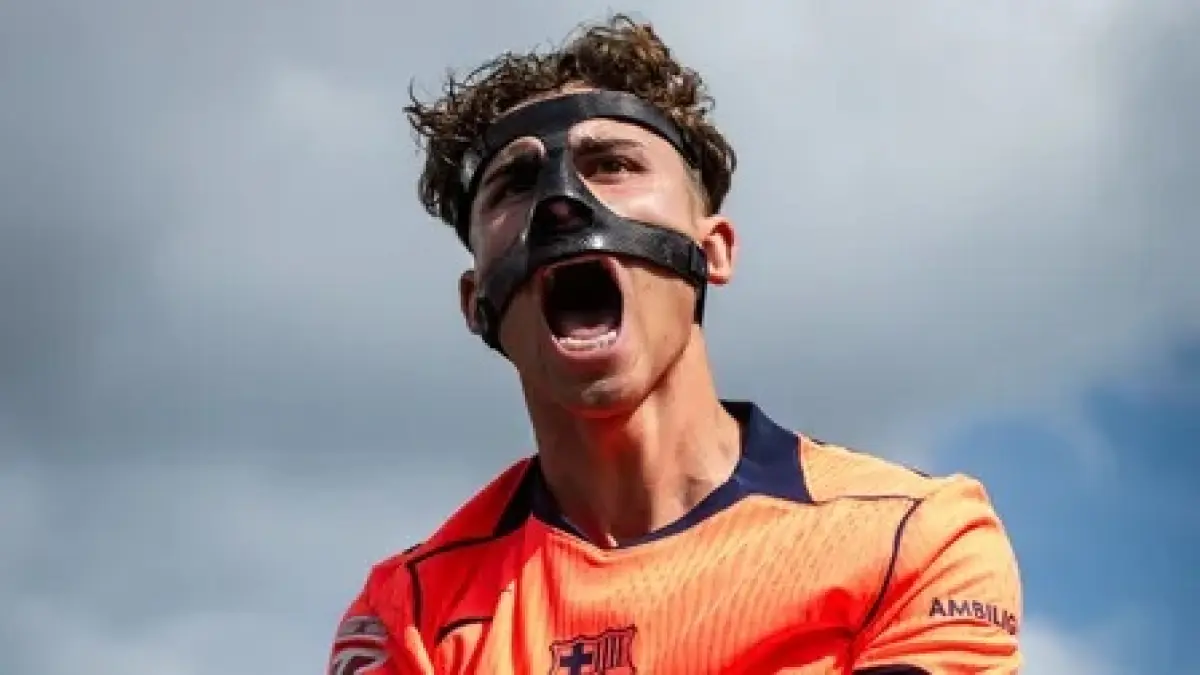 Fermin Lopez sukses memanfaatkan peluang dan membawa Barcelona unggul.(fcbarcelona.com)