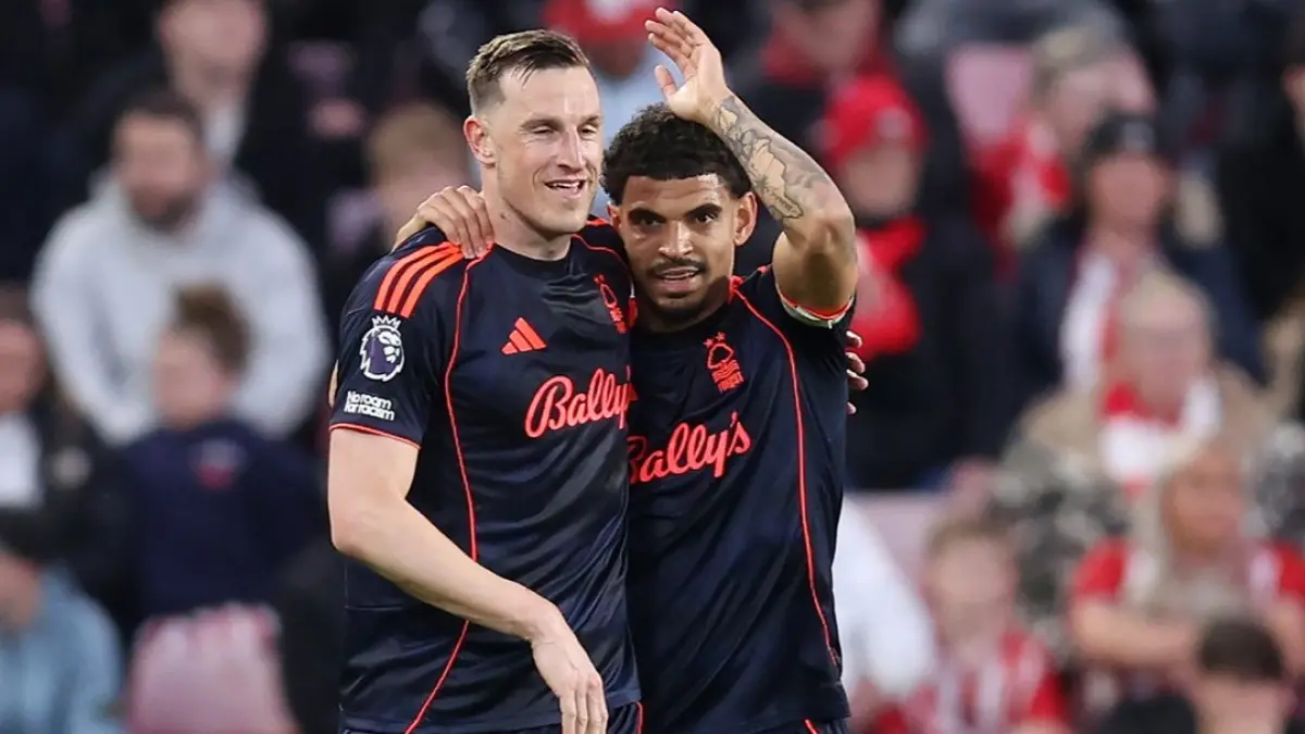 Nottingham atasi perlawanan Sunderland dengan kemenangan telak 5-0 dalam lanjutan Premier League, Sabtu (25/4) dini hari WIB.(Twitter/@premierleague)