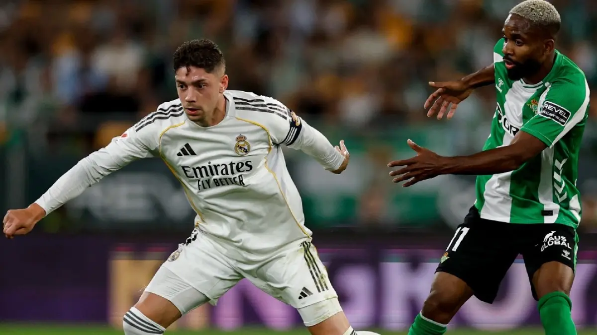 Real Madrid ditahan imbang Real Betis 1-1 pada lanjutan La Liga 2025/2026 di Stadion La Cartuja, Sabtu (25/4/2026) dini hari WIB.(Twitter/@realmadrid)