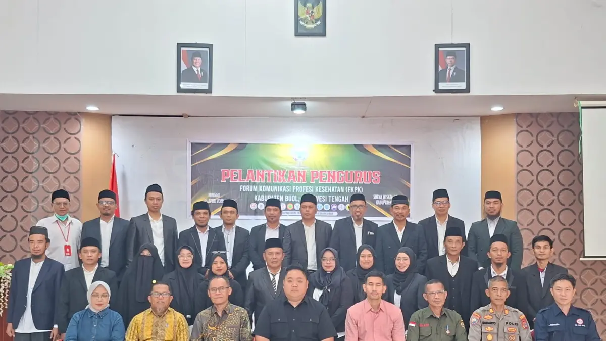 PELANTIKAN: Kadis P2KB Kabupaten Buol, Moh. Rizal Naukoko, menghadri pelantik pengurus FKPK Kabupaten Buol, Minggu (26/04/2026).(FOTO: DINAS KOMINFO KABUPATEN BUOL/RADAR PALU).