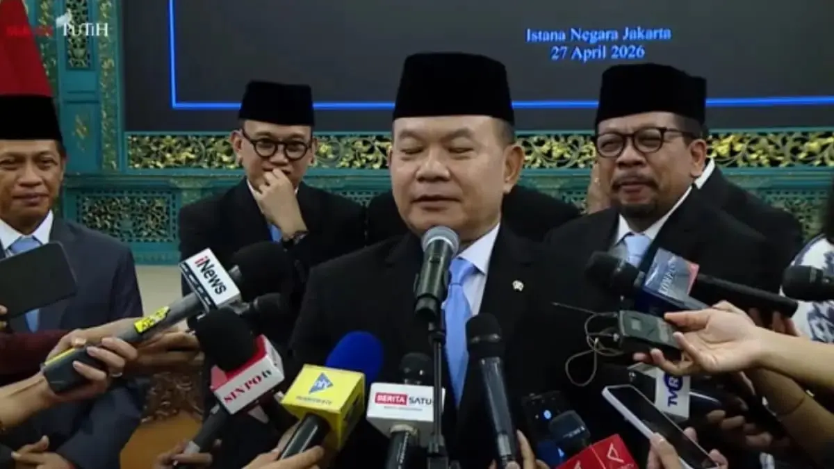 Dudung Abdurachman usai dilantik sebagai KSP di Istana Negara, Jakarta, Senin (27/4), siapkan kanal aduan 24 jam.