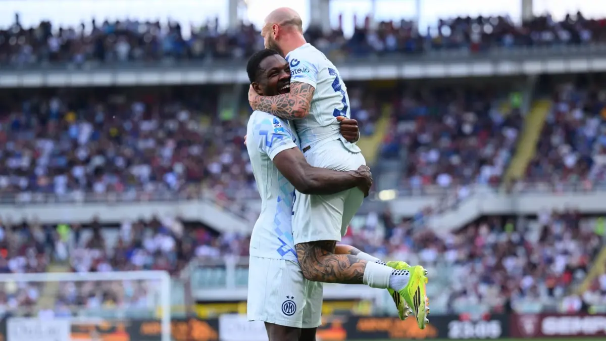 Inter Milan harus ditahan imbang Torino dengan skor 2-2 dalam lanjutan Serie A 2025/2026 di Stadion Olimpico Grande Torino, Minggu (26/4) waktu setempat.(twitter/@Inter)