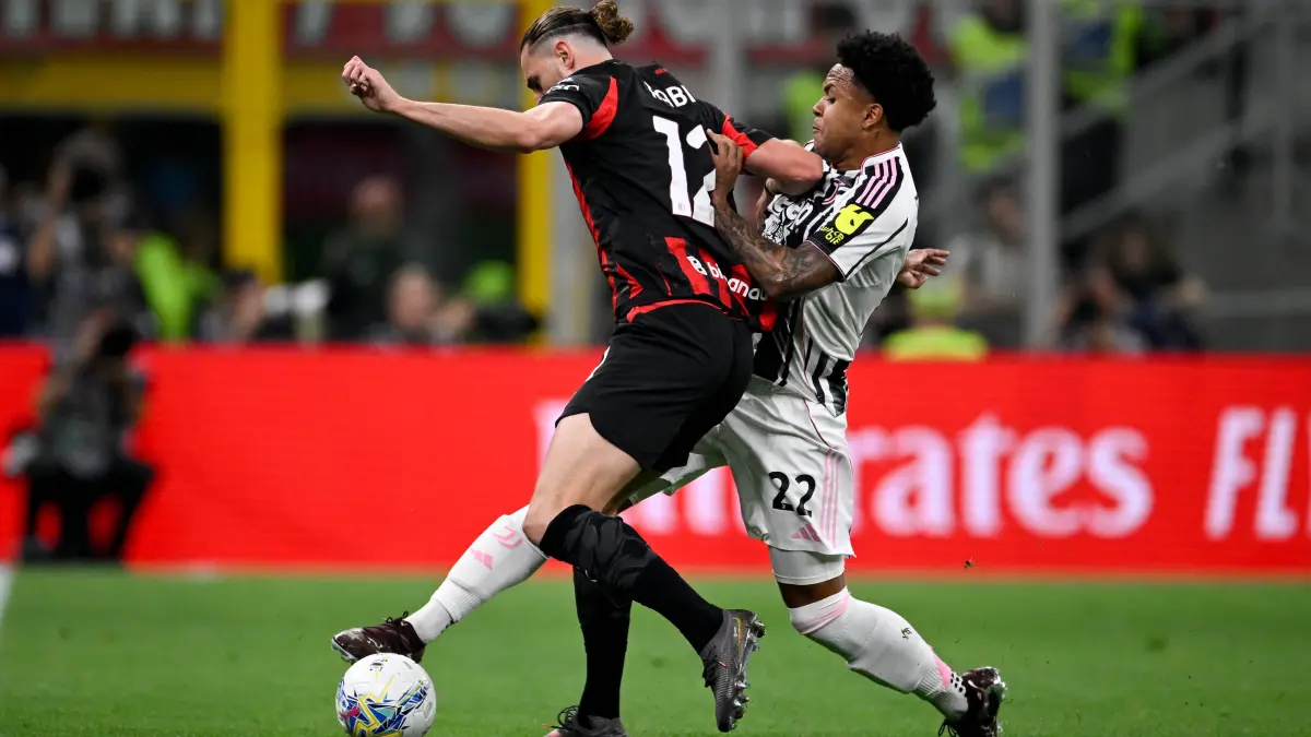 Juventus bermain imbang tanpa gol melawan AC Milan pada pekan ke-34 Serie A 2025/2026 di Stadion San Siro.(Twitter/@juventusfc)