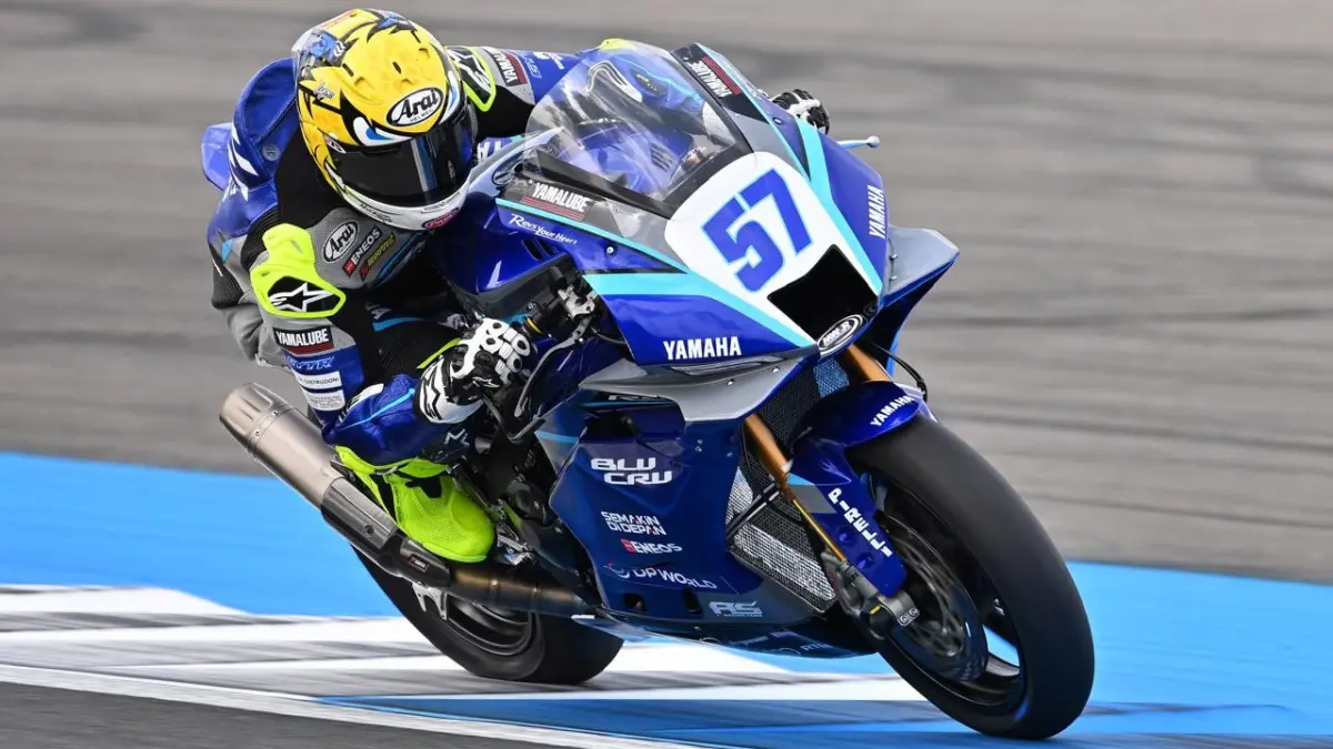 Aldi saat tampil dalam ajang World Supersport yang digelar di Sirkuit Assen, Belanda, 17–19 April 2026.(Dok Yamaha)