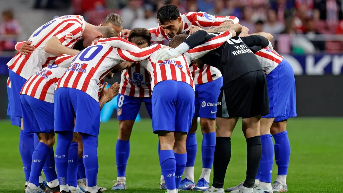 Atletico Madrid menghadapi Arsenal pada leg pertama semifinal UEFA Champions League 2025/26 di Stadion Riyadh Air Metropolitano, Rabu (29/4) dini hari WIB.(Twitter/@Atleti)
