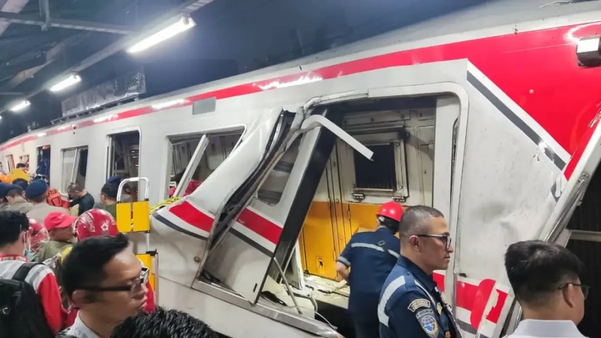 Jumlah korban dalam kecelakaan kereta api di kawasan Stasiun Bekasi Timur kembali bertambah.(Instagram /@knkt_ri)