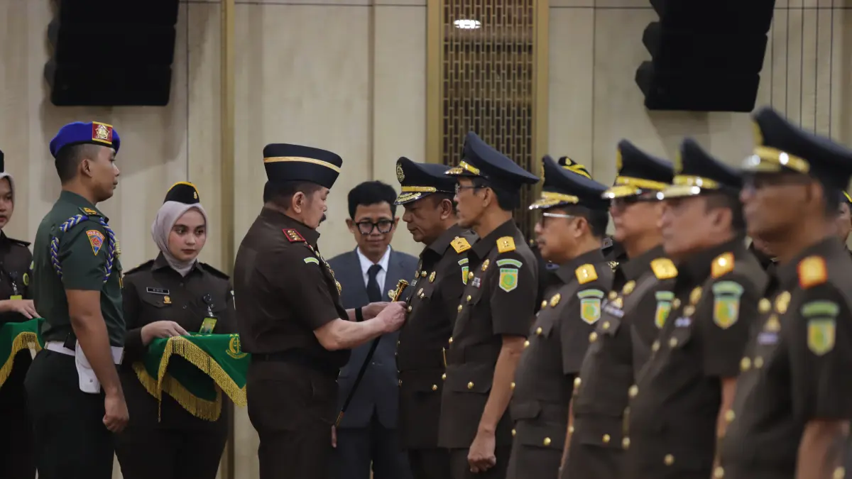 Jaksa Agung RI ST Burhanuddin saat melakukan pelantikan pejabat baru.