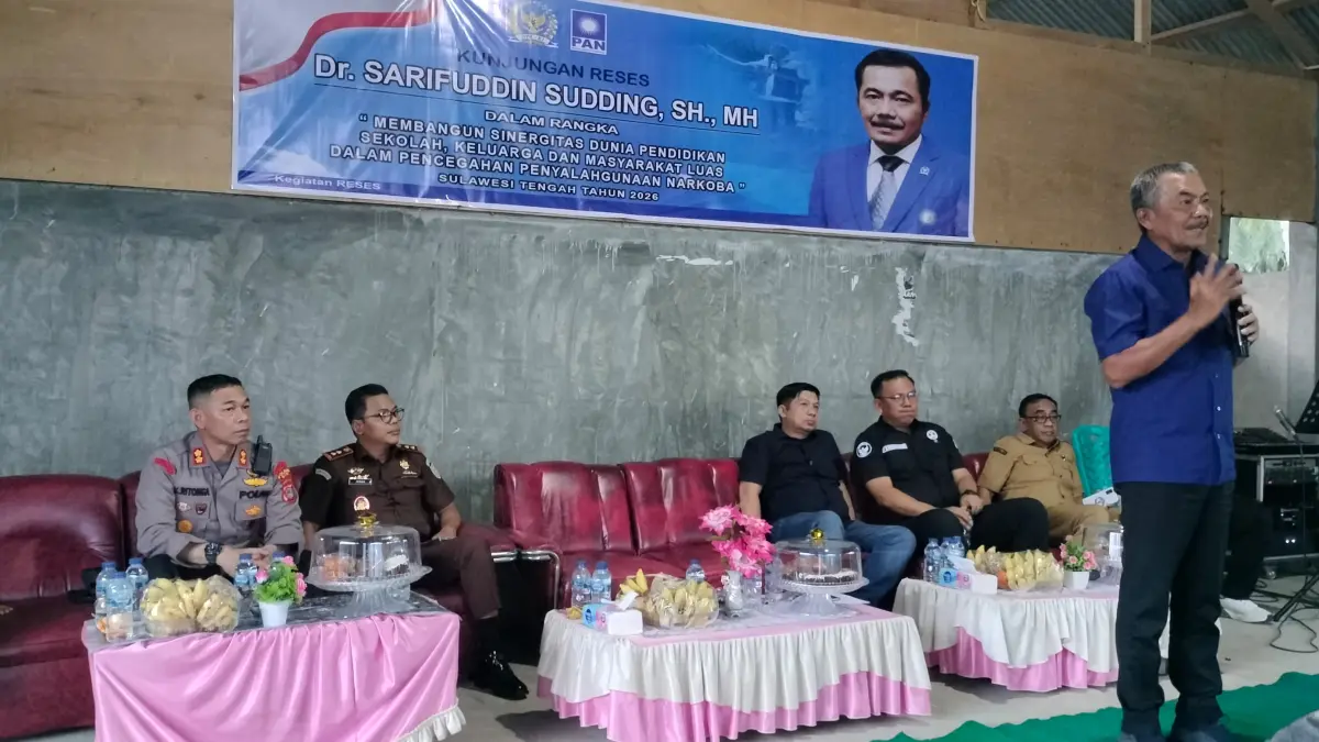 Sarifuddin Sudding saat reses di Desa Sidondo, Sigi, menyoroti tingginya peredaran narkoba di Sulawesi Tengah.