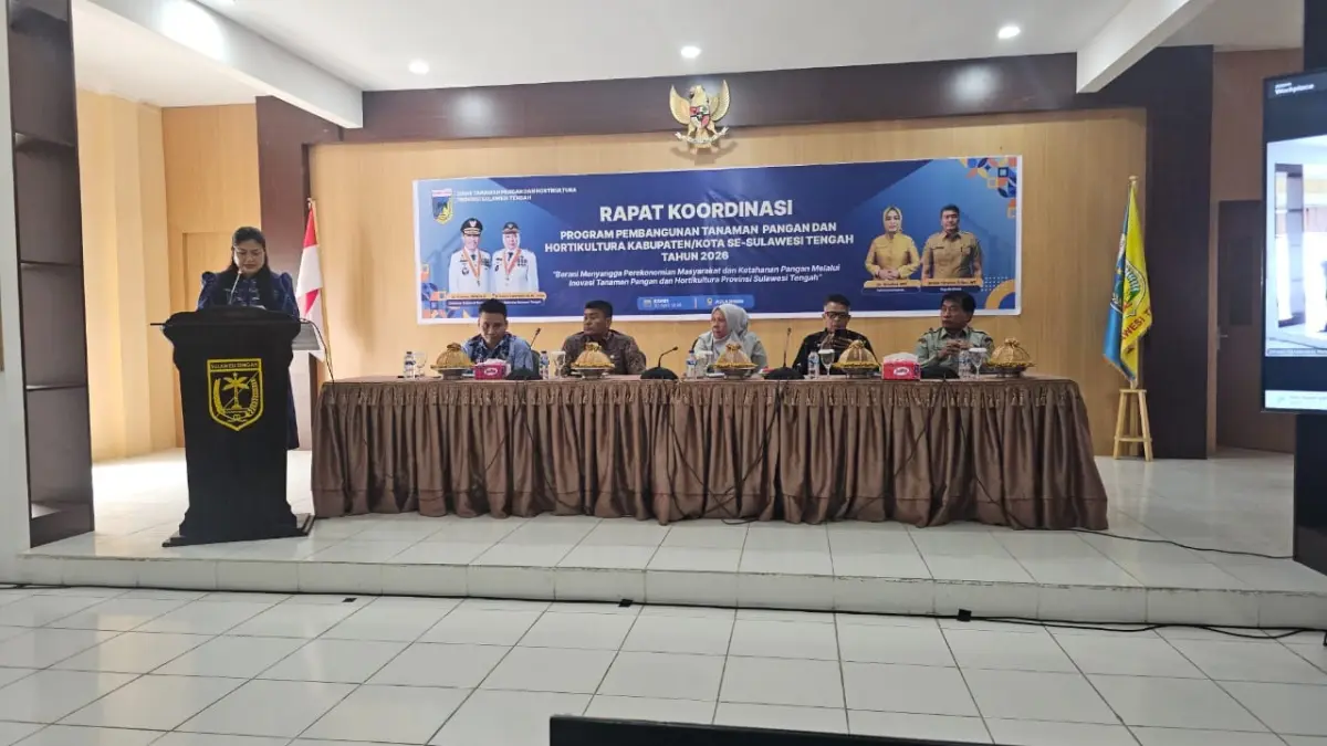RAKOR: Suasana pembukaan rakor Dinas Pertanian Tanaman Pangan dan Hortikultura Sulawesi Tengah, Kamis (30/4/2026).(FOTO: ISTIMEWA/RADAR PALU).