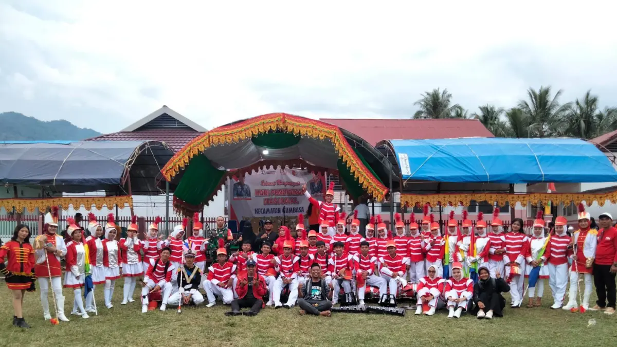 HARDIKNAS: Peringatan Hardiknas tahun 2026 Kabupaten Sigi, dipusatkan di Kecamatan Gumbasa, Sabtu (2/5/2026).(FOTO: ANGEL SUMBARA/RADAR PALU).