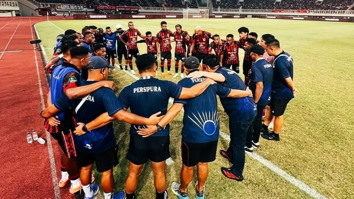 Persipura akan menghadapi Adhyaksa FC Banten pada laga playoff promosi yang dijadwalkan berlangsung Jumat, 8 Mei 2026 di Stadion Lukas Enembe.(Instagram/@persipurapapua1963)