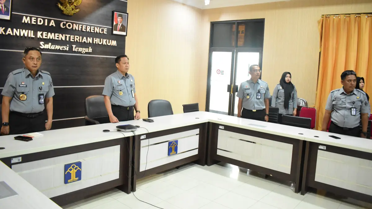 Kegiatan Pembukaan Panel atas Hasil Evaluasi Pembangunan ZI menuju WBK dan WBBM Tahun 2026 yang diselenggarakan oleh Inspektorat Jenderal Kementerian Hukum, Senin (4/5/2026).(Dok Kemenkum Sulteng)