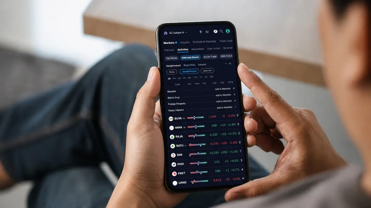 IPOT menghadirkan UI/UX berbasis AI real time sebagai mesin keputusan trading yang cepat, presisi, dan bebas emosi.
