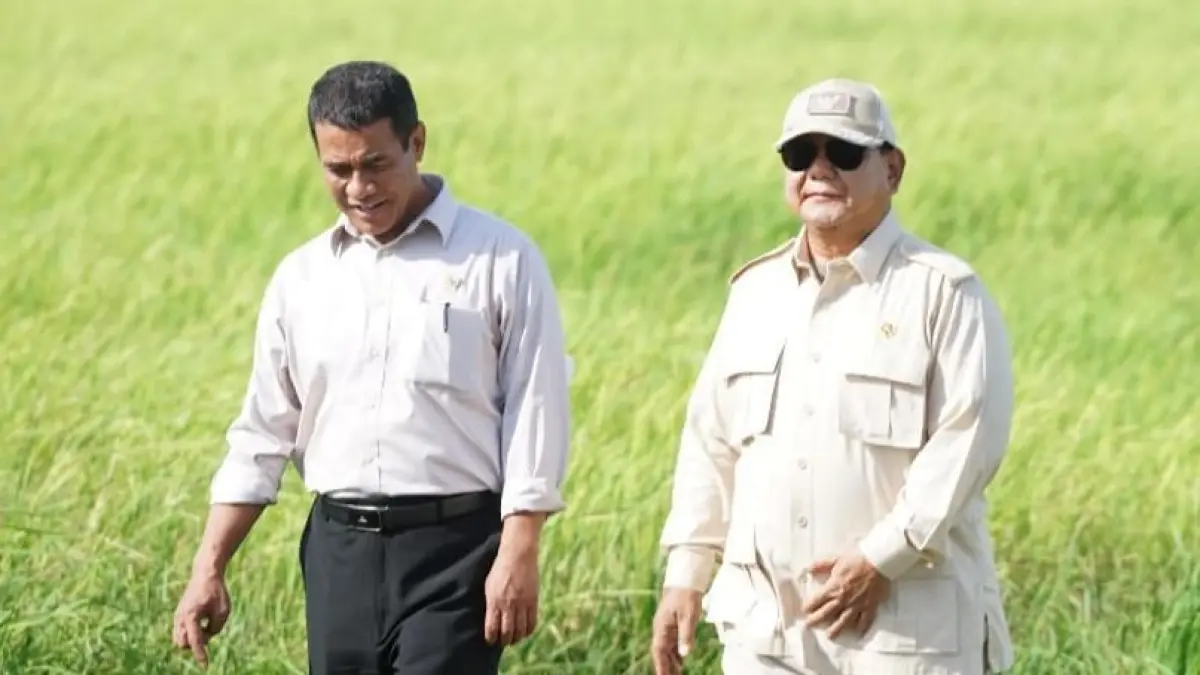Menteri Pertanian Andi Amran Sulaiman merespons data BPS yang mencatat pertumbuhan ekonomi 5,61 persen pada Kuartal I 2026, menegaskan sektor pertanian kian kuat sebagai penopang utama ekonomi nasional. (Kementan)