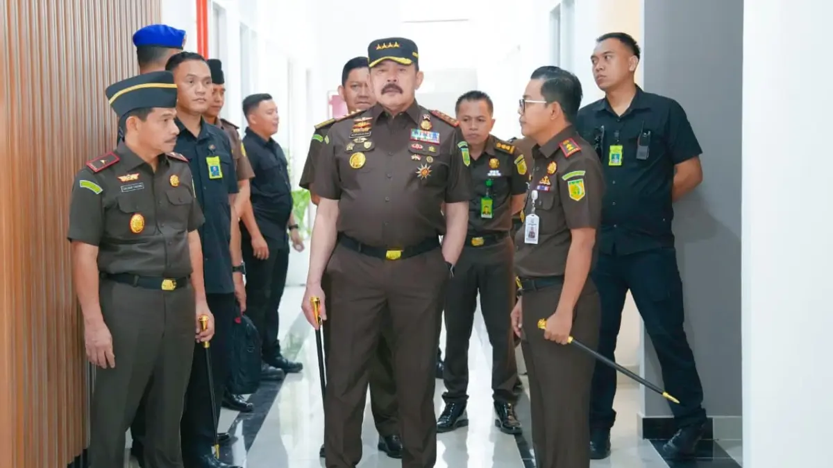 KUNJUNGAN: Jaksa Agung Republik Indonesia, ST Burhanuddin, melaksanakan kunjungan kerja ke Kejaksaan Negeri Sigi, Kamis (7/5/2026).(FOTO: ANGEL SUMBARA/RADAR PALU). 