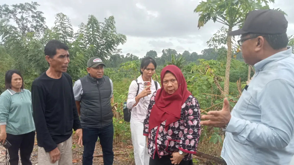 Wakil Gubernur Sulawesi Tengah dr. Renny Lamadjido meninjau langsung Kawasan Pangan Nusantara (KPN) Talaga di Kecamatan Dampelas, Donggala, Minggu (10/5).