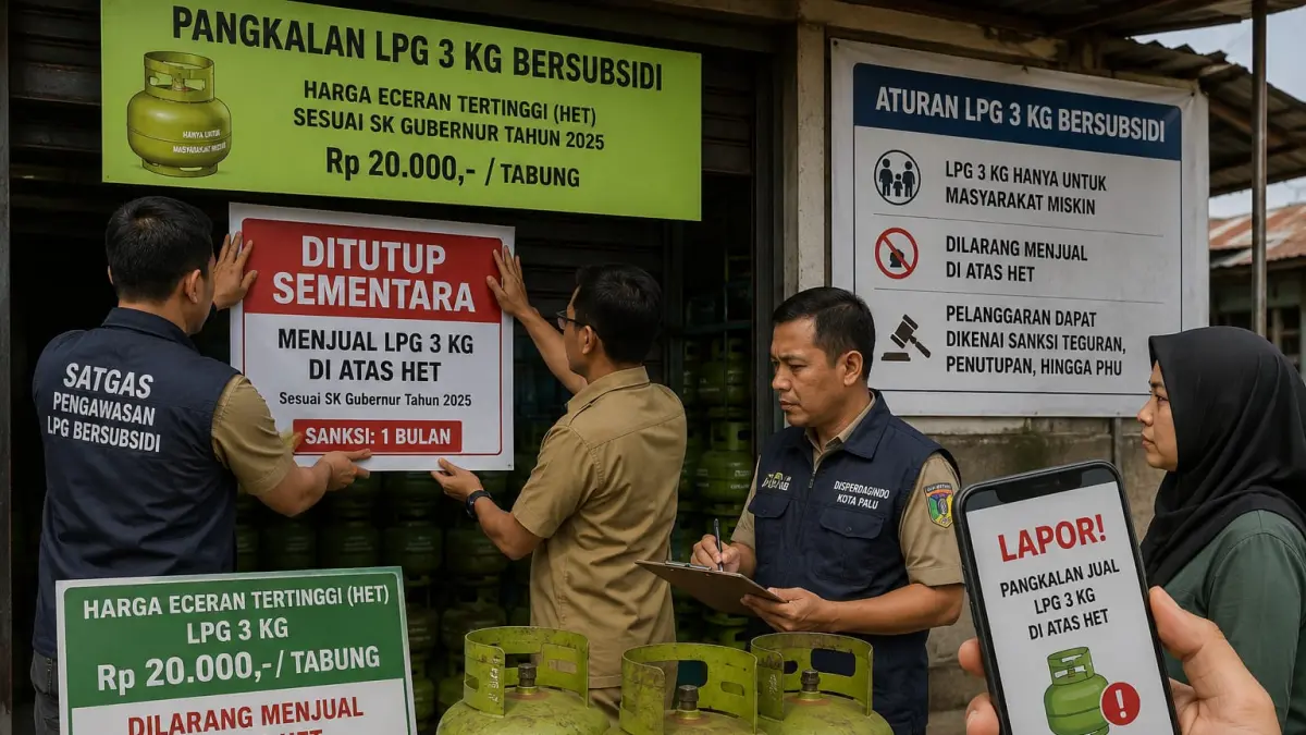 Satgas perkuat Pengawasan LPG 3 Kg, pangkalan Terancam Ditutup Jika Harga di atas HET, hal ini menyusul meroketnya harga Gas Elpiji Non-Subsidi. FOTO: DIBUAT MENGGUNAKAN AI
