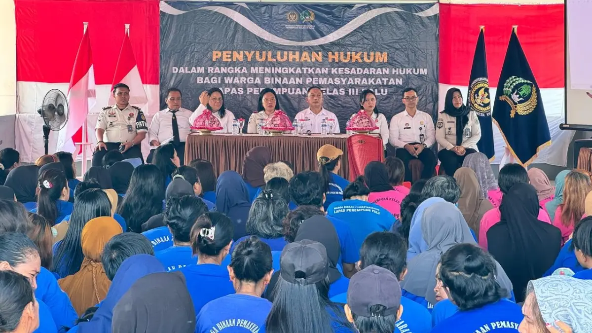 Kegiatan penyuluhan hukum langsung yang menyasar warga binaan pemasyarakatan.