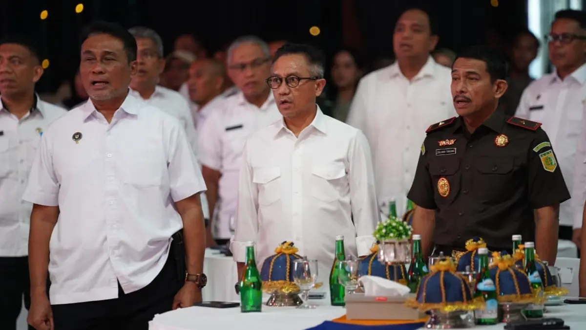 RAKOR: Waket II DPRD Sulteng, Syarifuddin Hafid menghadiri rakor evaluasi pelaksanaan Asta Cita Presiden dan Wakil Presiden Republik Indonesia di Provinsi Sulawesi Tengah yang digelar di Gedung Serba Guna Matano, Bungku Tengah, Kabupaten Morowali, Rabu (13/5/2026).(FOTO: HUMAS DPRD SULTENG/RADAR PALU).

Rapat koordinas