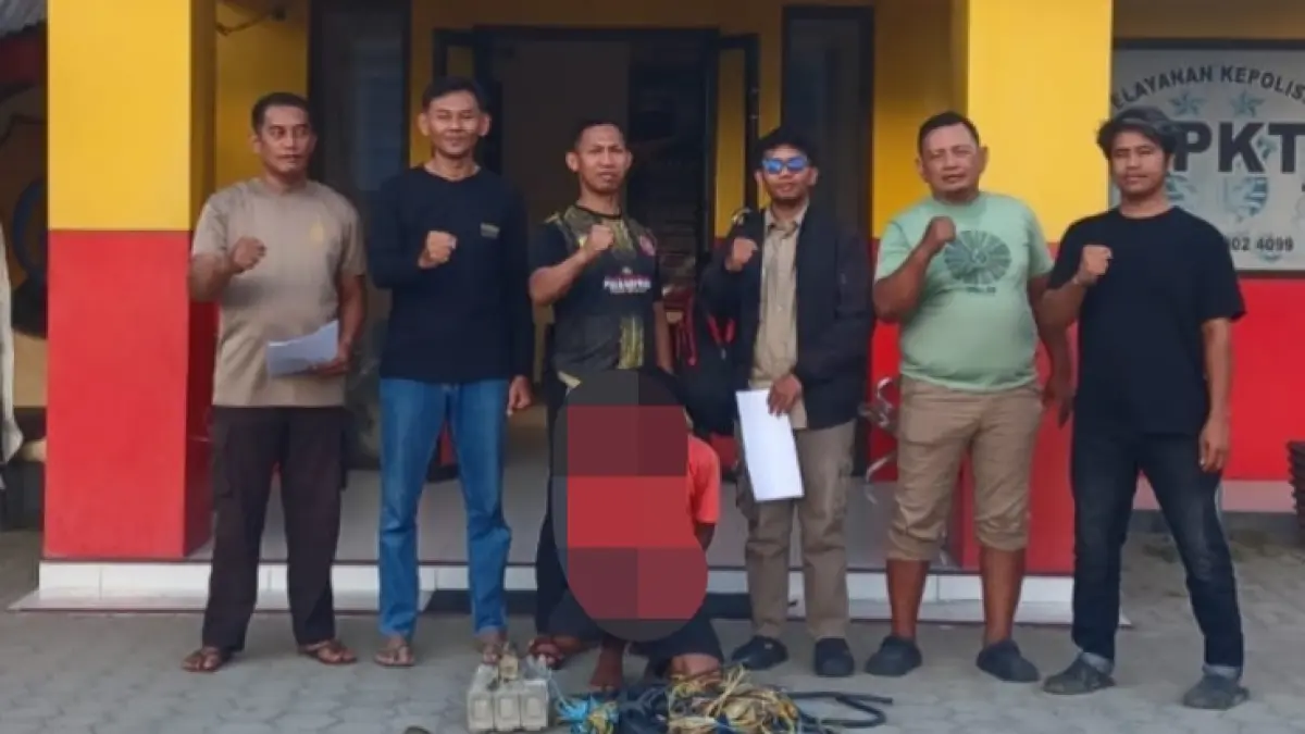 Polsek Palu Barat tangkap pelaku Pencurian kabel disebuah perusahaan di Watusampu 